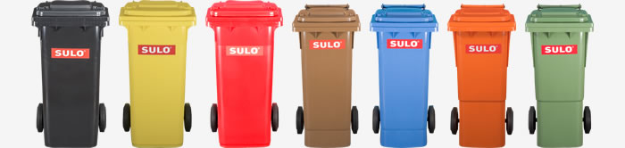Sulo Mülltonne 120L Abfall Tonne Behälter gelb,blau,braun,grün,schwarz,rot 